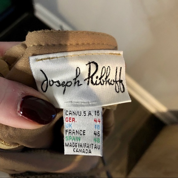 Joesph Ribkoff Gold Metallic Long Lace Dress - Picture 10 of 13